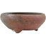 Round unglazed bonsai pot by Bizanyaki - 85 x 85 x 32 mm