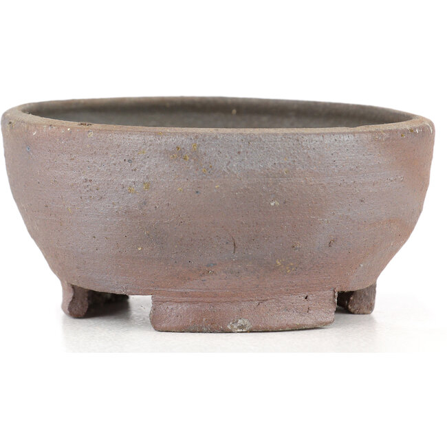 Maceta para bonsái redonda sin esmaltar de Bizanyaki - 84 x 84 x 37 mm