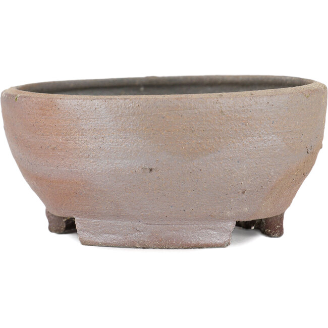 Maceta para bonsái redonda sin esmaltar de Bizanyaki - 84 x 84 x 37 mm