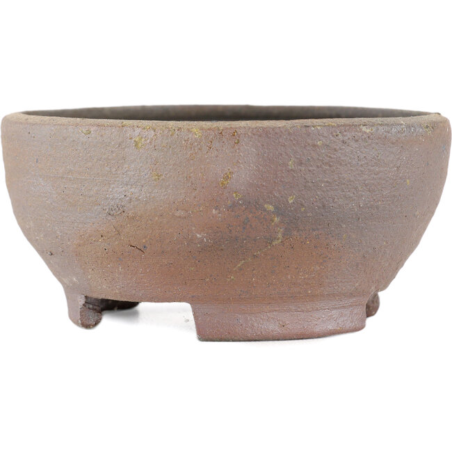 Round unglazed bonsai pot by Bizanyaki - 84 x 84 x 37 mm