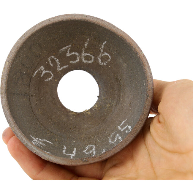 Pot à bonsaï rond non émaillé par Bizanyaki - 84 x 84 x 37 mm