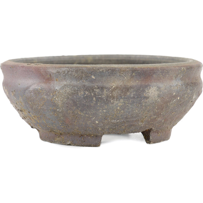 Round unglazed bonsai pot by Bizanyaki - 95 x 95 x 35 mm