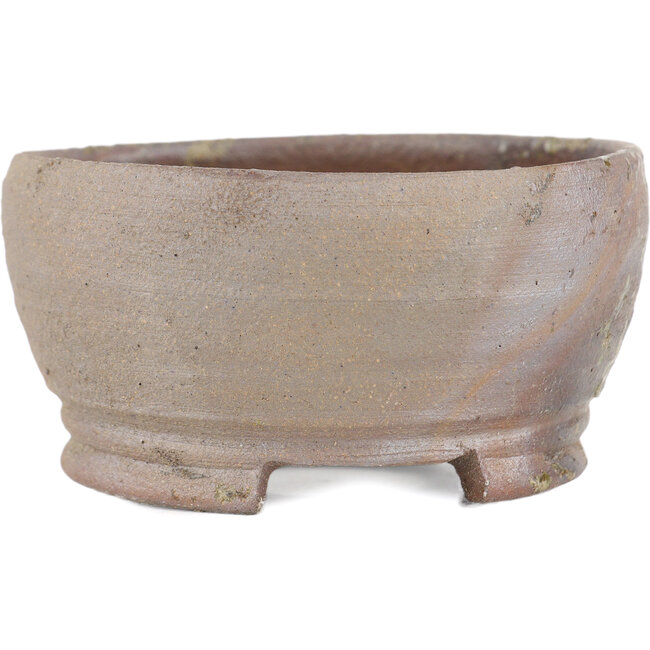 Runder, unglasierter Bonsaitopf von Bizanyaki – 77 x 77 x 40 mm