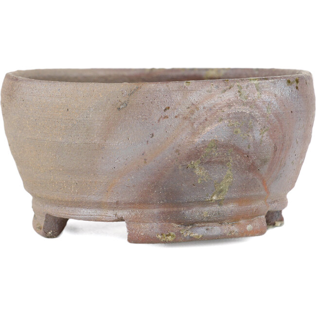 Round unglazed bonsai pot by Bizanyaki - 77 x 77 x 40 mm