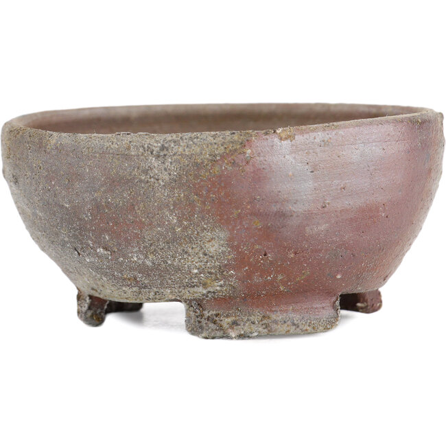 Round unglazed bonsai pot by Bizanyaki - 72 x 72 x 32 mm