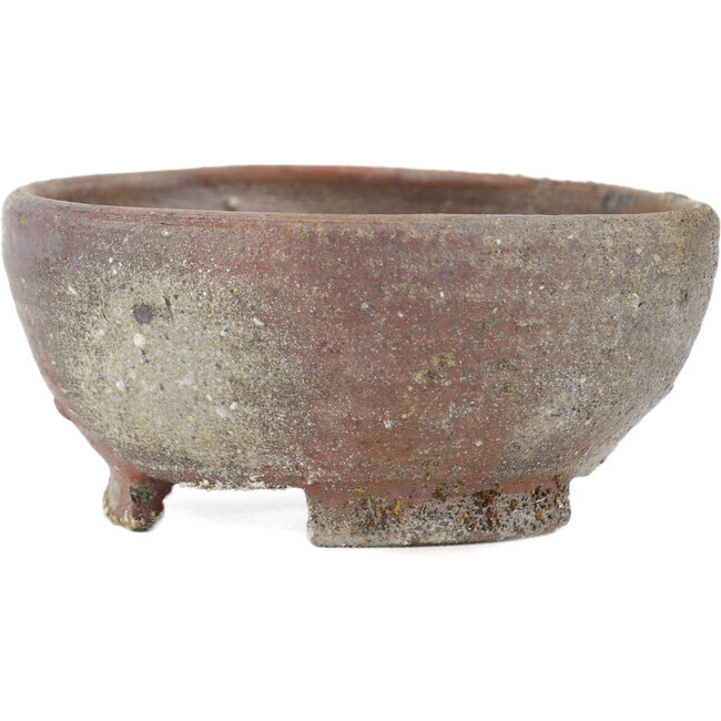 Round unglazed bonsai pot by Bizanyaki - 72 x 72 x 32 mm