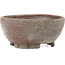 Round unglazed bonsai pot by Bizanyaki - 72 x 72 x 32 mm