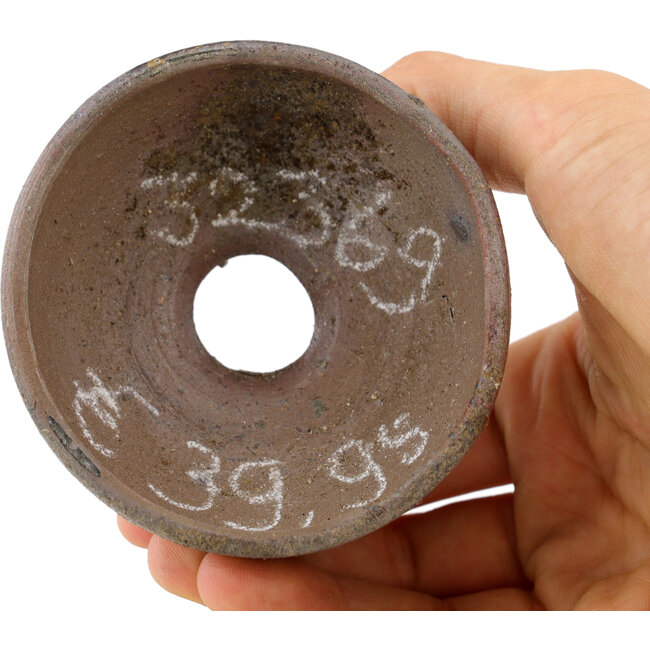 Maceta para bonsái redonda sin esmaltar de Bizanyaki - 72 x 72 x 32 mm