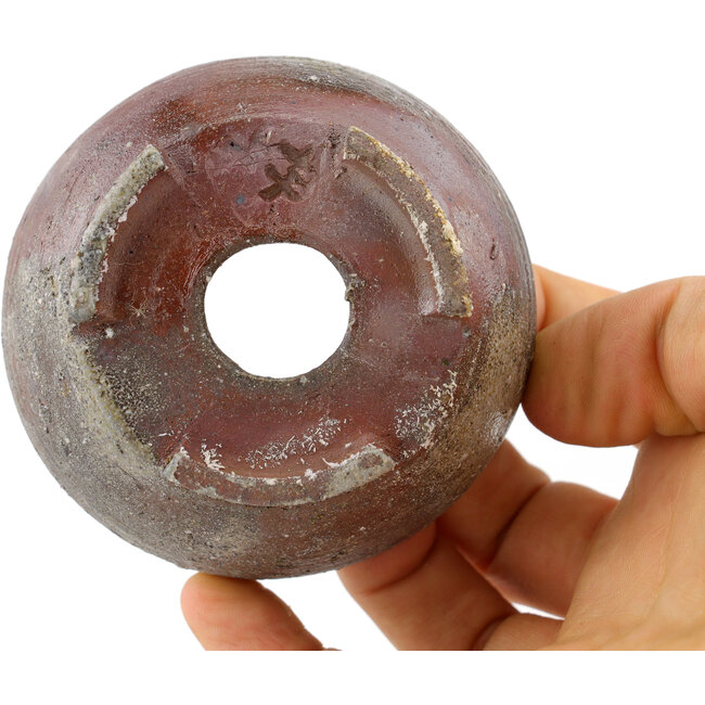 Runder, unglasierter Bonsaitopf von Bizanyaki – 72 x 72 x 32 mm