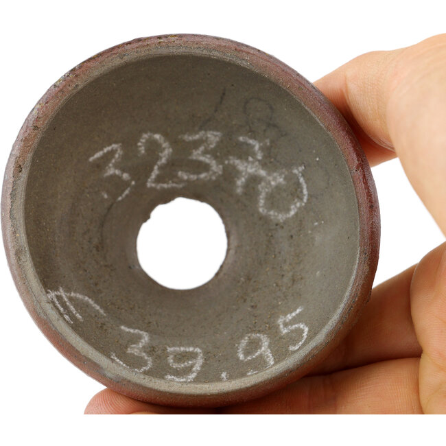 Maceta para bonsái redonda sin esmaltar de Bizanyaki - 69 x 69 x 33 mm