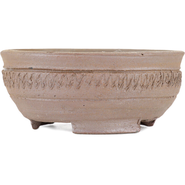 Pot à bonsaï rond non émaillé par Bizanyaki - 87 x 87 x 37 mm