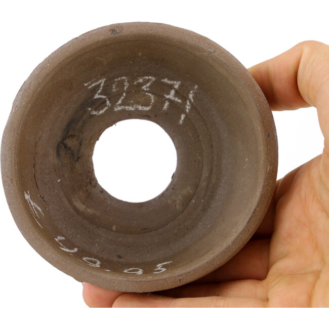 Round unglazed bonsai pot by Bizanyaki - 87 x 87 x 37 mm