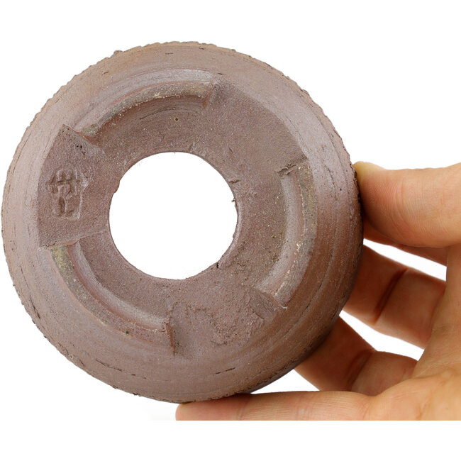 Maceta para bonsái redonda sin esmaltar de Bizanyaki - 87 x 87 x 37 mm