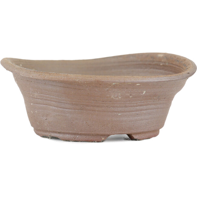 Maceta para bonsái redonda sin esmaltar de Bizanyaki - 105 x 93 x 35 mm