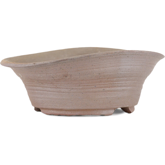 Maceta para bonsái redonda sin esmaltar de Bizanyaki - 105 x 93 x 35 mm