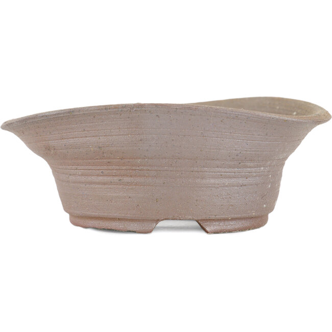 Vaso bonsai rotondo non smaltato di Bizanyaki - 105 x 93 x 35 mm