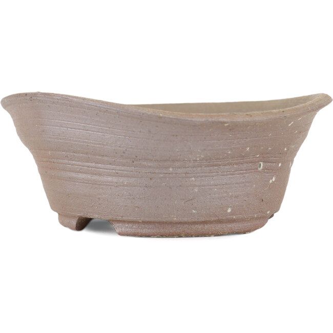 Vaso bonsai rotondo non smaltato di Bizanyaki - 105 x 93 x 35 mm