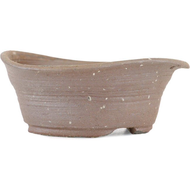 Maceta para bonsái redonda sin esmaltar de Bizanyaki - 105 x 93 x 35 mm