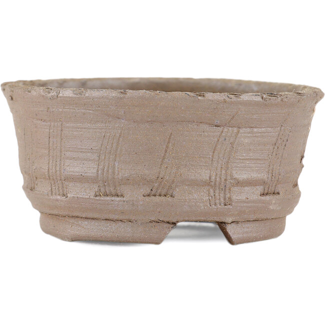 Round unglazed bonsai pot by Bizanyaki - 71 x 71 x 31 mm
