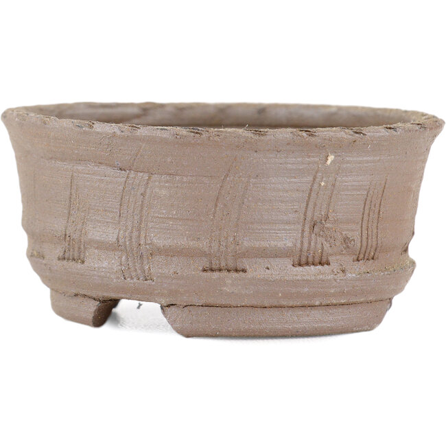 Round unglazed bonsai pot by Bizanyaki - 71 x 71 x 31 mm
