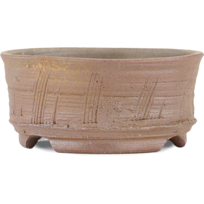 Vaso bonsai rotondo non smaltato di Bizanyaki - 68 x 68 x 30 mm