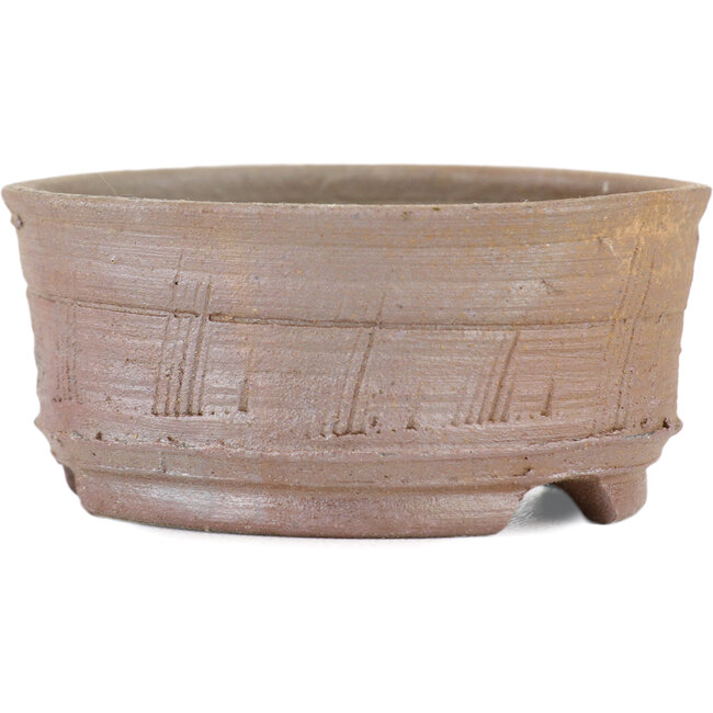 Vaso bonsai rotondo non smaltato di Bizanyaki - 68 x 68 x 30 mm