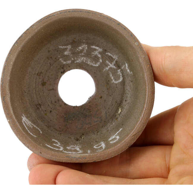 Pot à bonsaï rond non émaillé par Bizanyaki - 68 x 68 x 30 mm