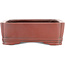 Rectangular unglazed bonsai pot by Bigei - 185 x 145 x 45 mm