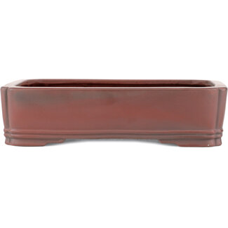 Bigei - Hirata Atsumi 185 mm  unglazed bonsai pot by Bigei, Tokoname, Japan