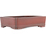 Rectangular unglazed bonsai pot by Bigei - 185 x 145 x 45 mm