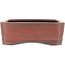 Rectangular unglazed bonsai pot by Bigei - 185 x 145 x 45 mm