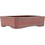 Rectangular unglazed bonsai pot by Bigei - 185 x 145 x 45 mm