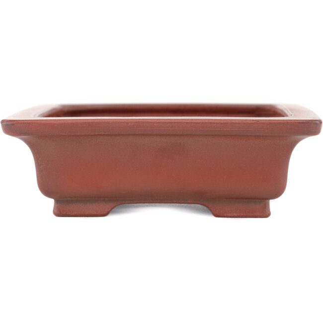 Rechteckige unglasierte Bonsaischale von Bigei – 155 x 120 x 35 mm