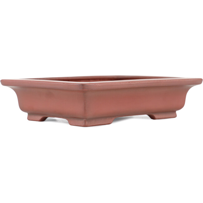 Rechteckige unglasierte Bonsaischale von Bigei – 155 x 120 x 35 mm