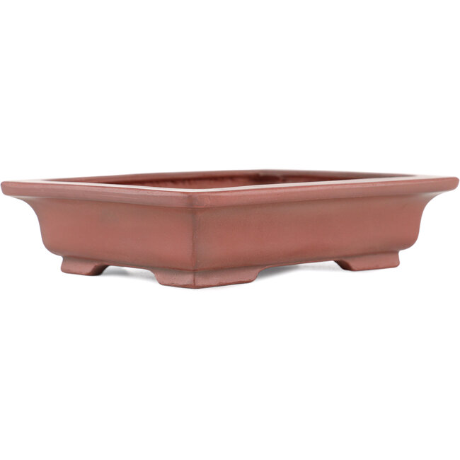 Rechthoekige ongeglazuurde bonsaipot van Bigei - 155 x 120 x 35 mm