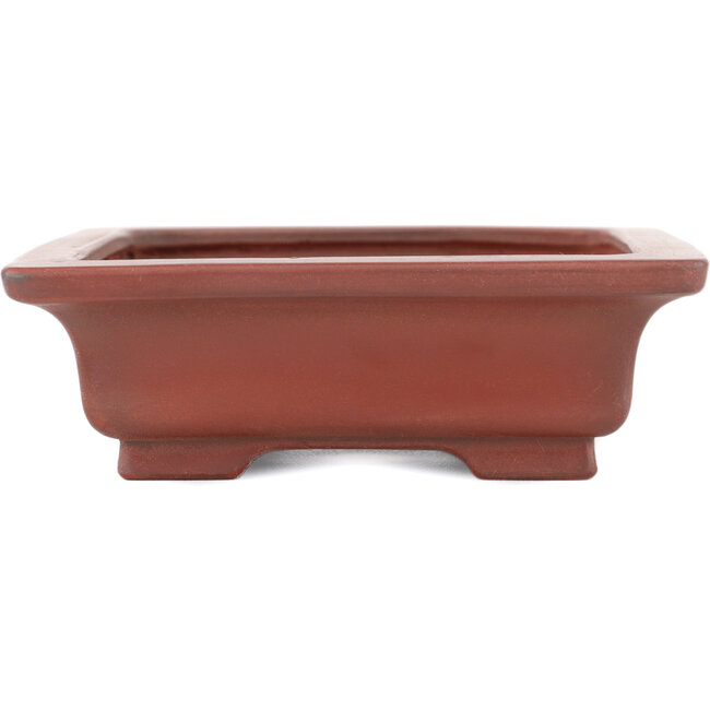 Maceta rectangular para bonsái sin esmaltar de Bigei - 155 x 120 x 35 mm