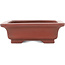 Rectangular unglazed bonsai pot by Bigei - 155 x 120 x 35 mm