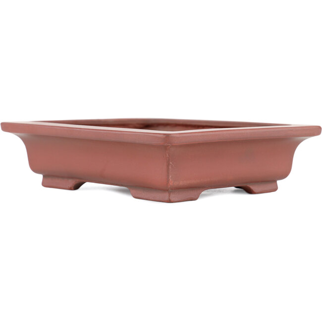 Rechthoekige ongeglazuurde bonsaipot van Bigei - 155 x 120 x 35 mm