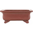 Rectangular unglazed bonsai pot by Bigei - 145 x 117 x 55 mm