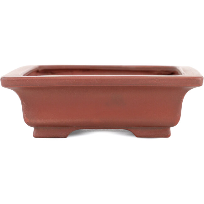 Rectangular unglazed bonsai pot by Bigei - 155 x 120 x 35 mm