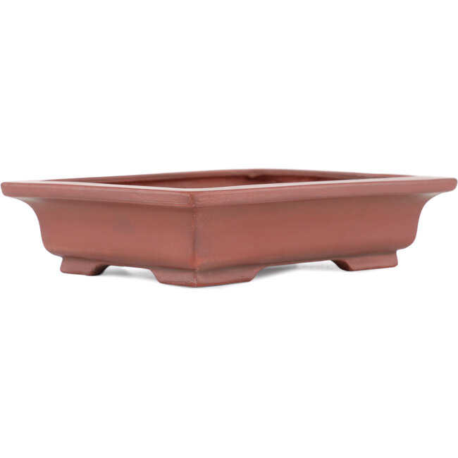 Rechthoekige ongeglazuurde bonsaipot van Bigei - 155 x 120 x 35 mm
