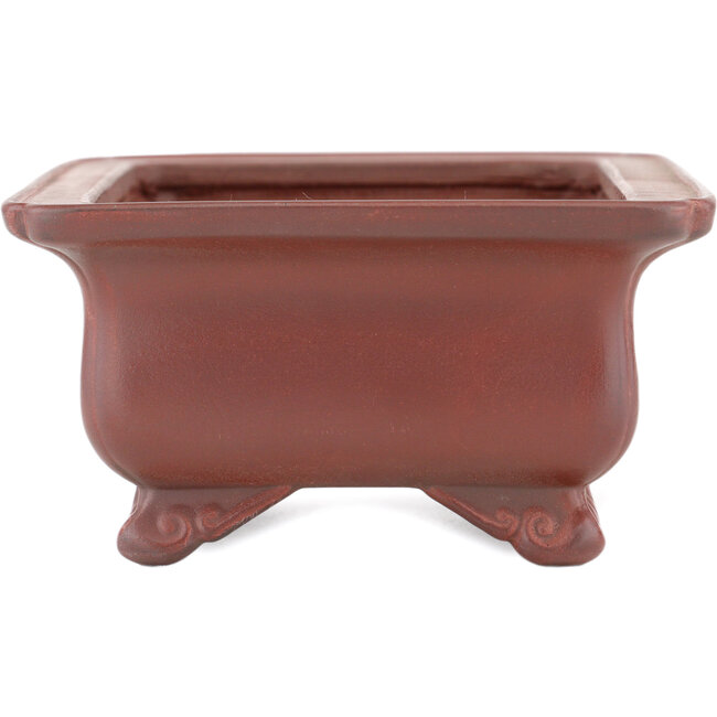 Pot à bonsaï rectangulaire non émaillé par Bigei - 145 x 117 x 55 mm