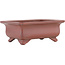 Rectangular unglazed bonsai pot by Bigei - 145 x 117 x 55 mm