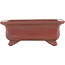 Rectangular unglazed bonsai pot by Bigei - 145 x 117 x 55 mm