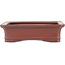 Rectangular unglazed bonsai pot by Bigei - 145 x 110 x 37 mm
