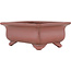 Rectangular unglazed bonsai pot by Bigei - 145 x 117 x 55 mm