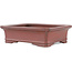 Rectangular unglazed bonsai pot by Bigei - 145 x 110 x 37 mm
