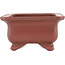 Rectangular unglazed bonsai pot by Bigei - 145 x 117 x 55 mm