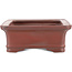 Rectangular unglazed bonsai pot by Bigei - 145 x 110 x 37 mm