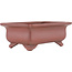 Rectangular unglazed bonsai pot by Bigei - 145 x 117 x 55 mm